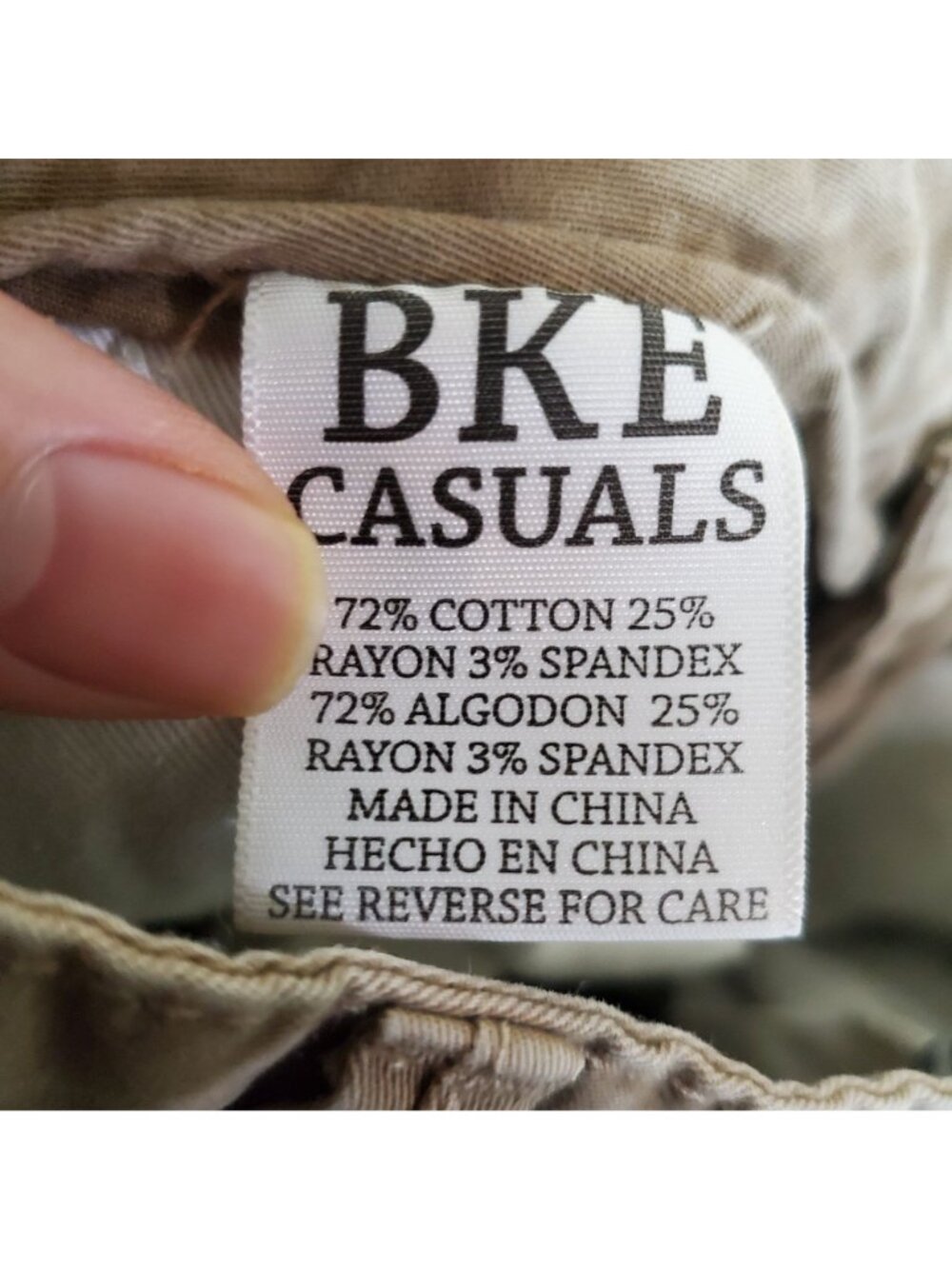 BKE Pants Mens 28L 28x32 Tan Pierce Straight Leg Khaki - Picture 5 of 14